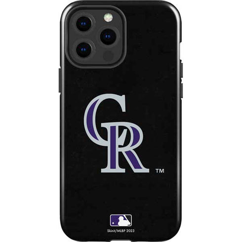 MLB Colorado Rockies - Solid Distressed iPhone 15 Pro Max Impact Case