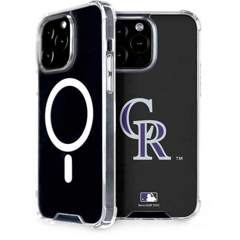 MLB Colorado Rockies - Solid Distressed iPhone 15 Pro Max MagSafe Case
