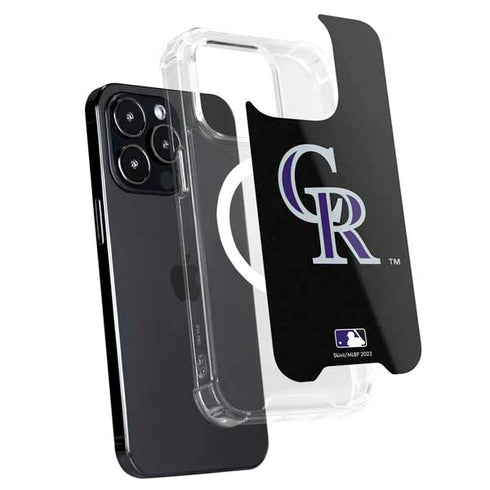 MLB Colorado Rockies - Solid Distressed iPhone 15 Pro Max MagSafe Case