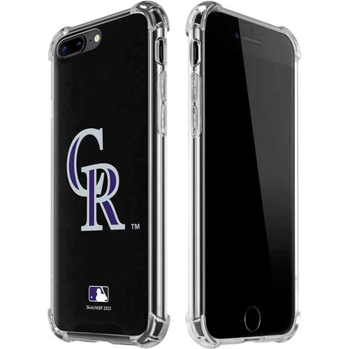 MLB Colorado Rockies - Solid Distressed iPhone 7/8 Plus Clear Case