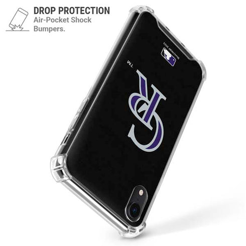 MLB Colorado Rockies - Solid Distressed iPhone XR Clear Case