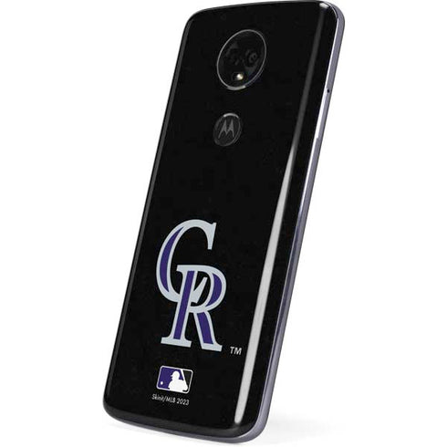 MLB Colorado Rockies - Solid Distressed Moto E5 Plus Skin