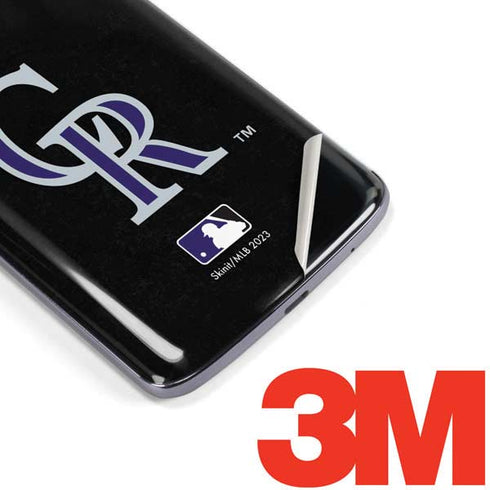 MLB Colorado Rockies - Solid Distressed Moto E5 Plus Skin
