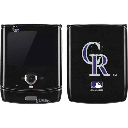 MLB Colorado Rockies - Solid Distressed Motorola RAZR Skin