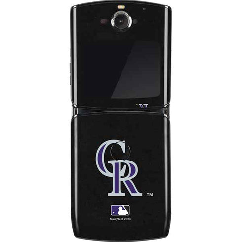 MLB Colorado Rockies - Solid Distressed Motorola RAZR Skin