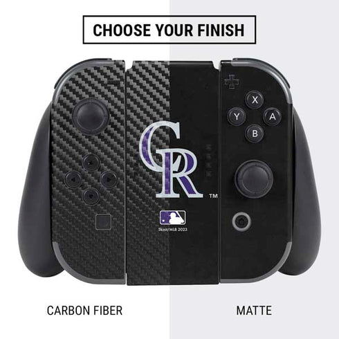 MLB Colorado Rockies - Solid Distressed Nintendo Switch Bundle Skin