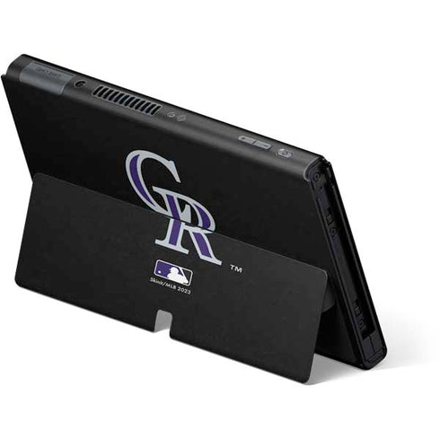 MLB Colorado Rockies - Solid Distressed Nintendo Switch OLED (2021) Skin