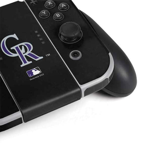 MLB Colorado Rockies - Solid Distressed Nintendo Switch OLED (2021) Skin