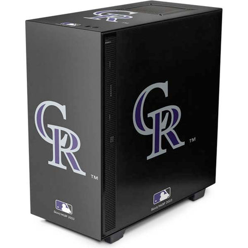 MLB Colorado Rockies - Solid Distressed NZXT H510 Compact ATX Mid-Tower Case Skin