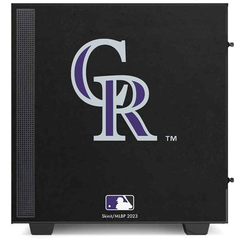 MLB Colorado Rockies - Solid Distressed NZXT H510 Compact ATX Mid-Tower Case Skin