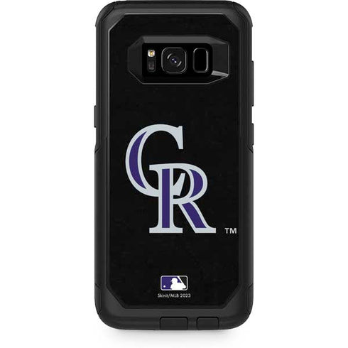 MLB Colorado Rockies - Solid Distressed Otterbox Commuter Galaxy Skin
