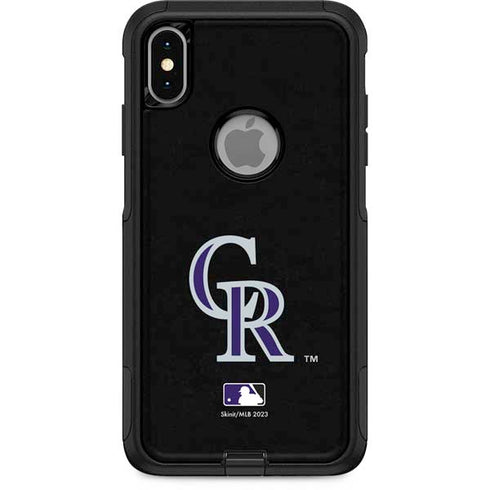 MLB Colorado Rockies - Solid Distressed Otterbox Commuter iPhone Skin