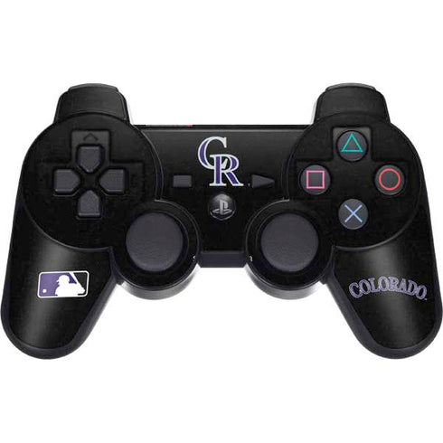 MLB Colorado Rockies - Solid Distressed PS3 Dual Shock wireless controller Skin