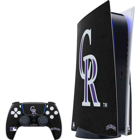 MLB Colorado Rockies - Solid Distressed PS5 Bundle Skin