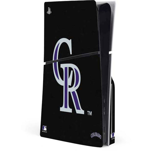 MLB Colorado Rockies - Solid Distressed PS5 Slim Disk Console Skin