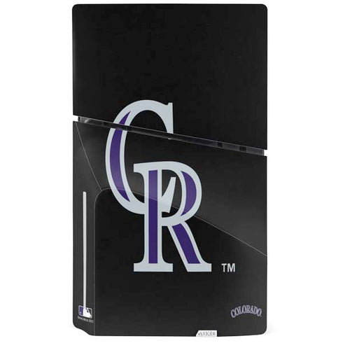 MLB Colorado Rockies - Solid Distressed PS5 Slim Disk Console Skin