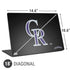 MLB Colorado Rockies - Solid Distressed Universal Laptop 18in (14.6 x 10.6in) Skin