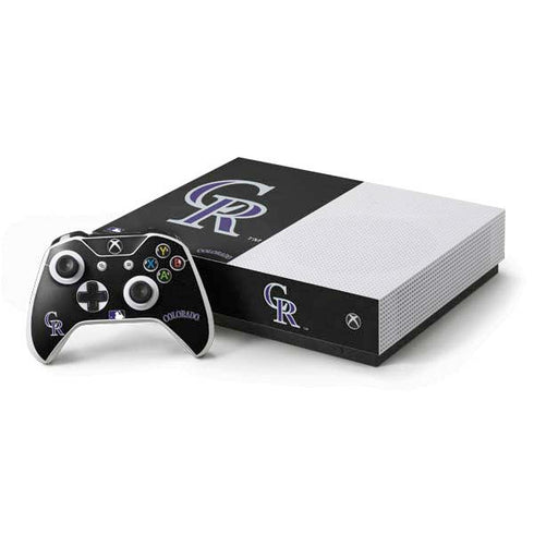 MLB Colorado Rockies - Solid Distressed Xbox One S All-Digital Edition Bundle Skin