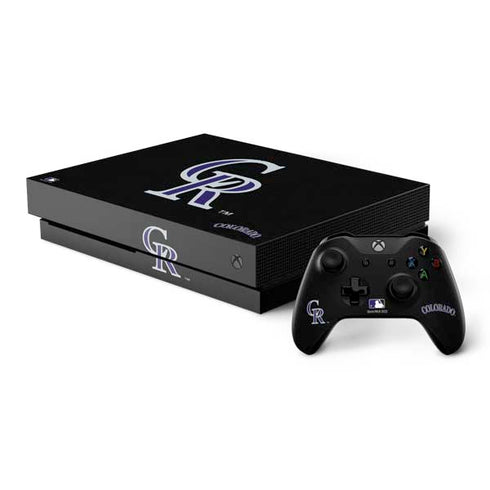 MLB Colorado Rockies - Solid Distressed Xbox One X Bundle Skin