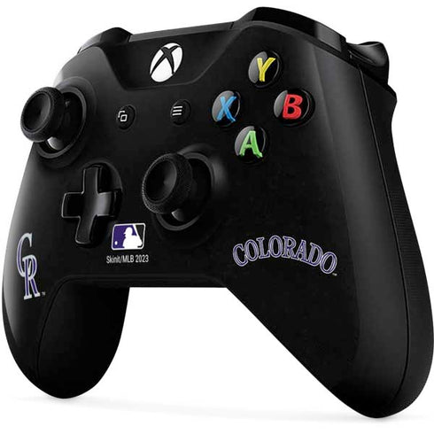 MLB Colorado Rockies - Solid Distressed Xbox One X Controller Skin