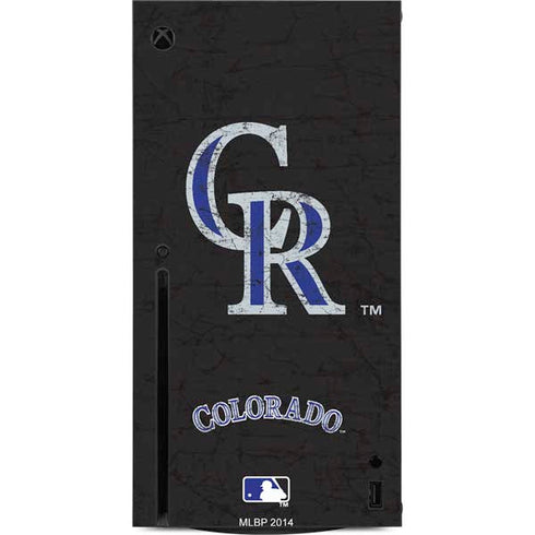 MLB Colorado Rockies - Solid Distressed Xbox Series X Console Skin