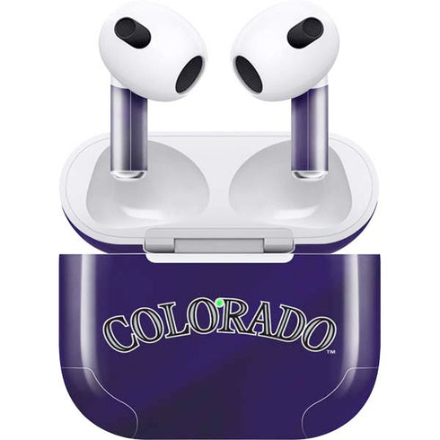 MLB Colorado Rockies Alternate/Away Jersey Apple AirPods (3rd Gen 2021) Skin