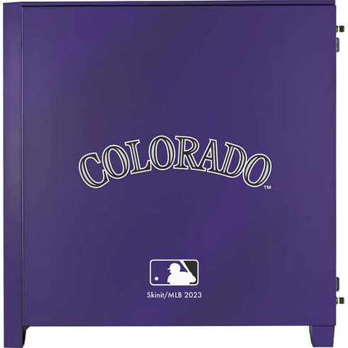 MLB Colorado Rockies Alternate/Away Jersey Corsair 4000D Tempered Glass Mid-Tower ATX Case Skin