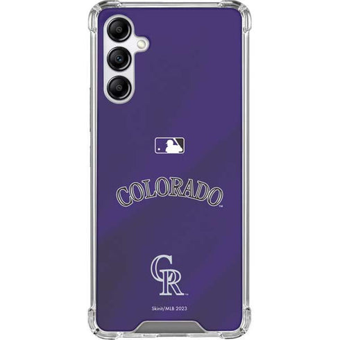 MLB Colorado Rockies Alternate/Away Jersey Galaxy A14 5G Clear Case