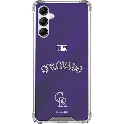 MLB Colorado Rockies Alternate/Away Jersey Galaxy A15 5G Clear Case