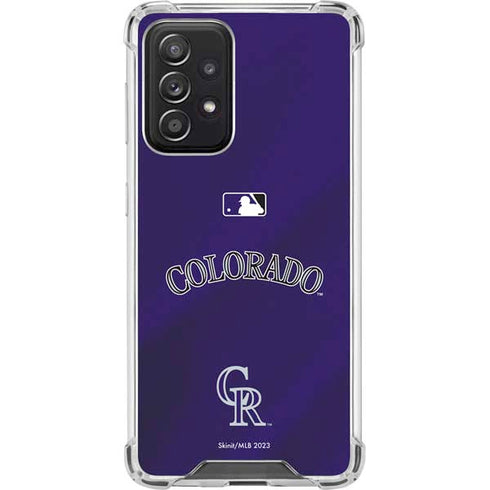MLB Colorado Rockies Alternate/Away Jersey Galaxy A52 5G Clear Case