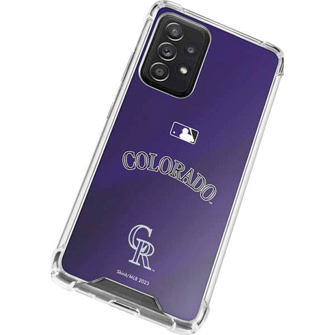 MLB Colorado Rockies Alternate/Away Jersey Galaxy A52 5G Clear Case