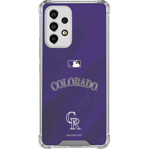 MLB Colorado Rockies Alternate/Away Jersey Galaxy A53 5G Clear Case
