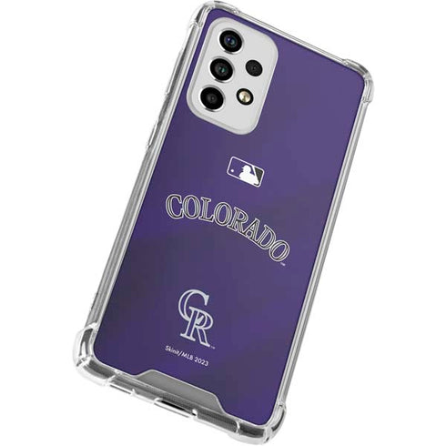 MLB Colorado Rockies Alternate/Away Jersey Galaxy A53 5G Clear Case