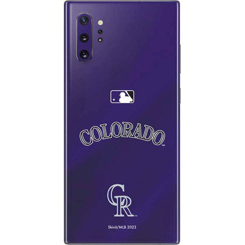 MLB Colorado Rockies Alternate/Away Jersey Galaxy Note 10 Plus Skin