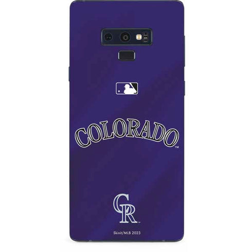 MLB Colorado Rockies Alternate/Away Jersey Galaxy Note 9 Skin