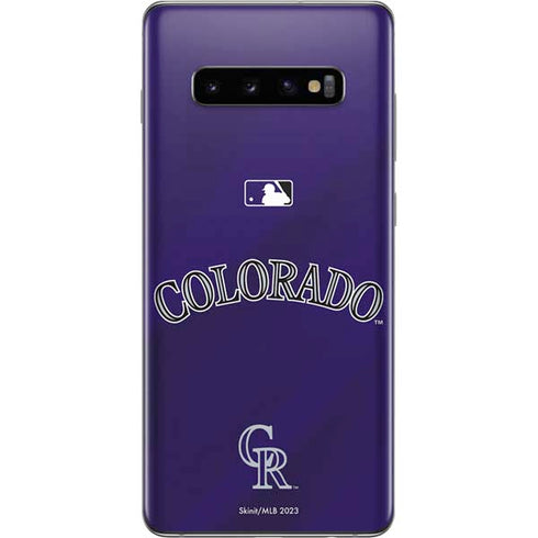 MLB Colorado Rockies Alternate/Away Jersey Galaxy S10 Plus Skin