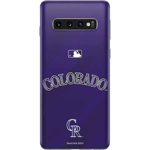 MLB Colorado Rockies Alternate/Away Jersey Galaxy S10 Skin