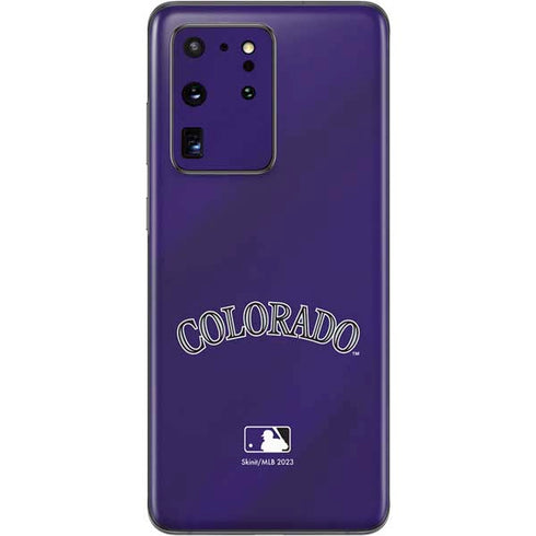 MLB Colorado Rockies Alternate/Away Jersey Galaxy S20 Ultra 5G Skin