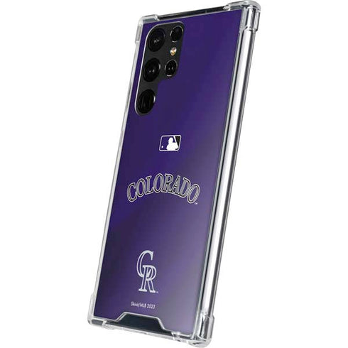 MLB Colorado Rockies Alternate/Away Jersey Galaxy S22 Ultra Clear Case