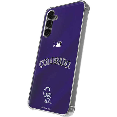 MLB Colorado Rockies Alternate/Away Jersey Galaxy S24 Plus Clear Case
