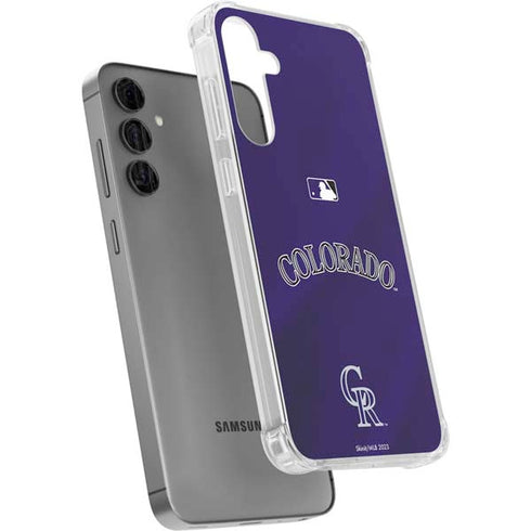 MLB Colorado Rockies Alternate/Away Jersey Galaxy S24 Plus Clear Case