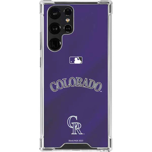 MLB Colorado Rockies Alternate/Away Jersey Galaxy S24 Ultra Clear Case