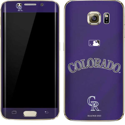 MLB Colorado Rockies Alternate/Away Jersey Galaxy S7 Edge Skin