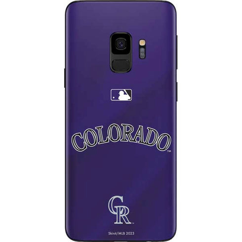 MLB Colorado Rockies Alternate/Away Jersey Galaxy S9 Skin