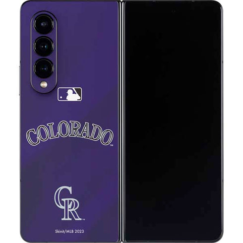 MLB Colorado Rockies Alternate/Away Jersey Galaxy Z Fold4 5G Skin