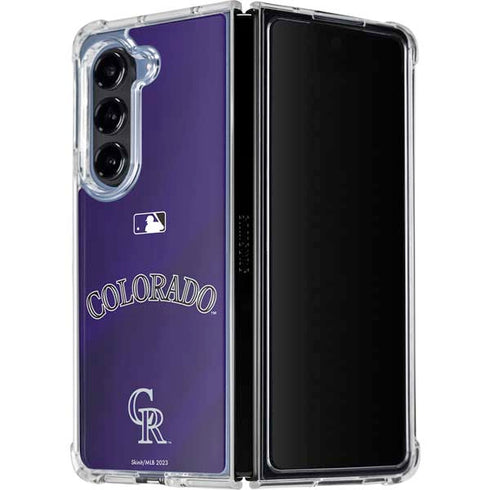 MLB Colorado Rockies Alternate/Away Jersey Galaxy Z Fold5 5G Clear Case