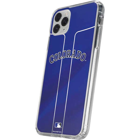 MLB Colorado Rockies Alternate/Away Jersey iPhone 11 Pro Max Clear Case