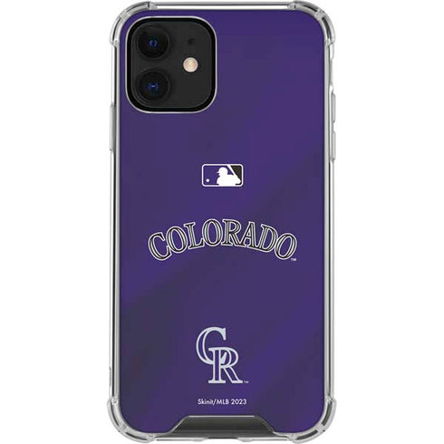 MLB Colorado Rockies Alternate/Away Jersey iPhone 12 Clear Case