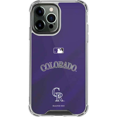 MLB Colorado Rockies Alternate/Away Jersey iPhone 13 Pro Max Clear Case