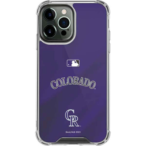 MLB Colorado Rockies Alternate/Away Jersey iPhone 14 Pro Max Clear Case